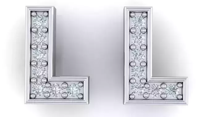 Alphabet Earrings letter L