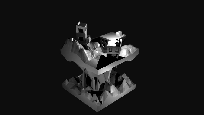 Sinkhole castle 3D print model