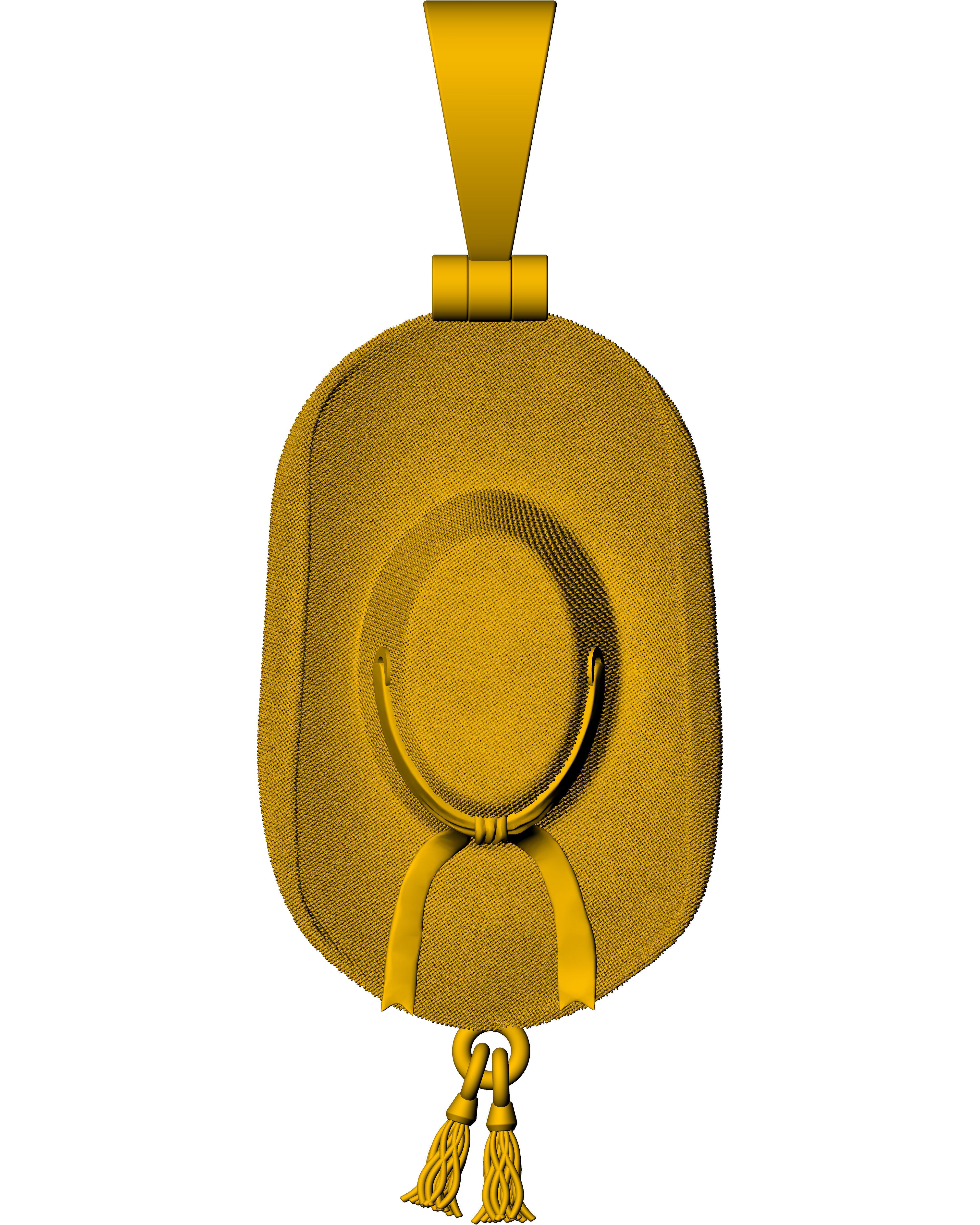 hat pendant 3D print model_3