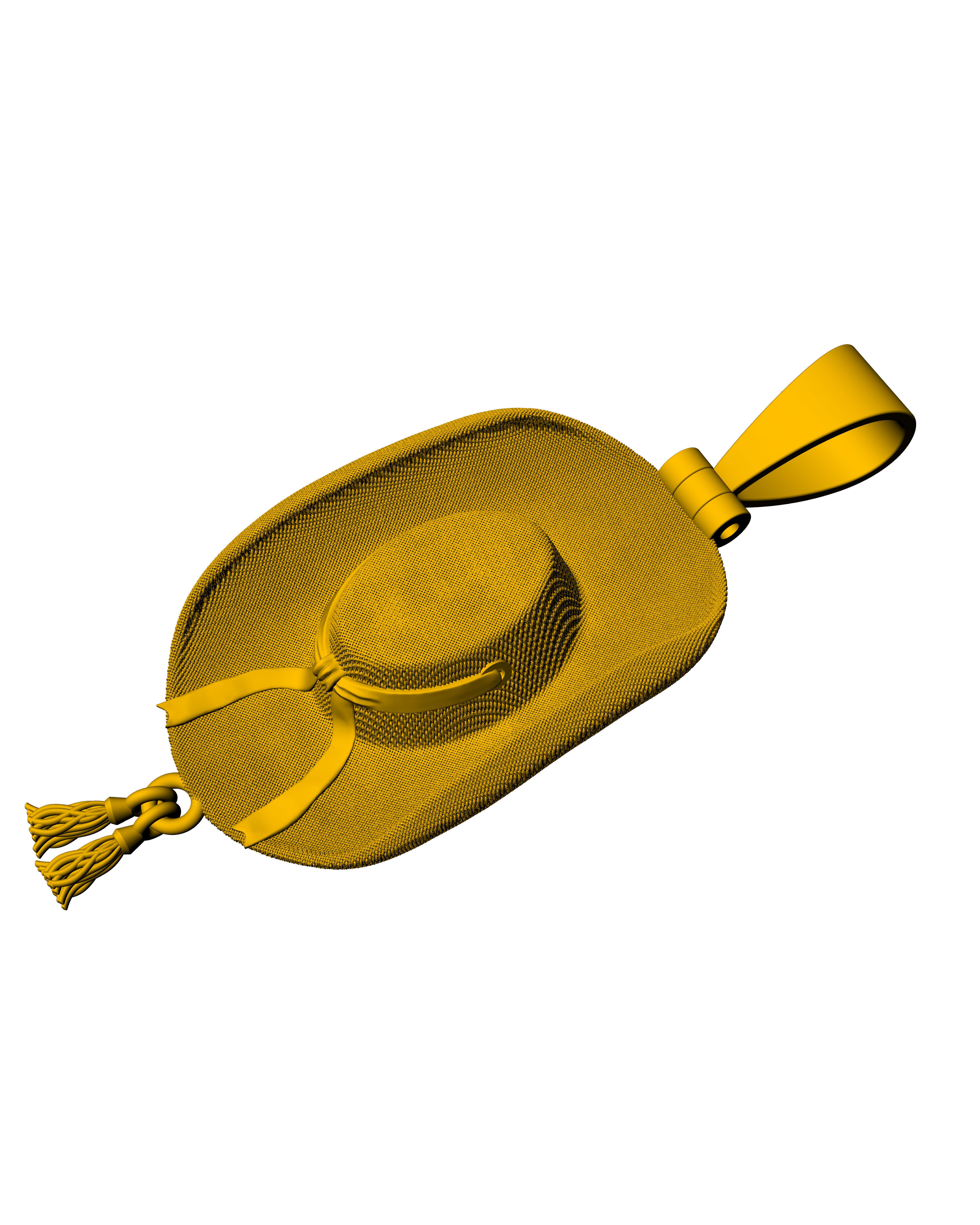 hat pendant 3D print model_5