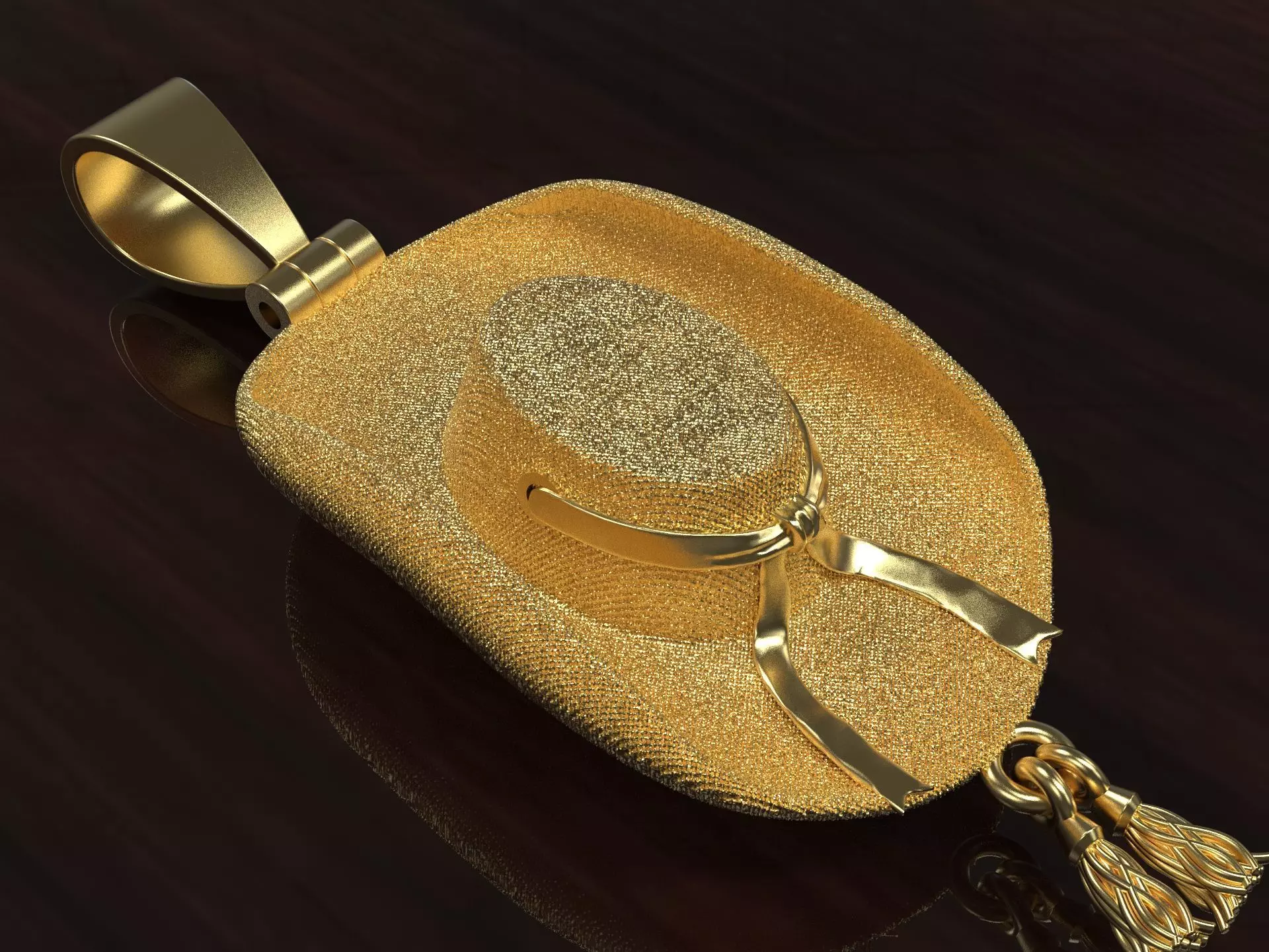 hat pendant 3D print model_0