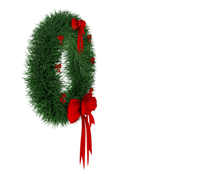 Christmas Wreath collection 3D model_11