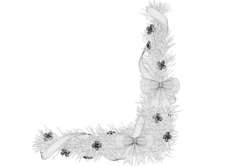 Christmas Wreath collection 3D model_28