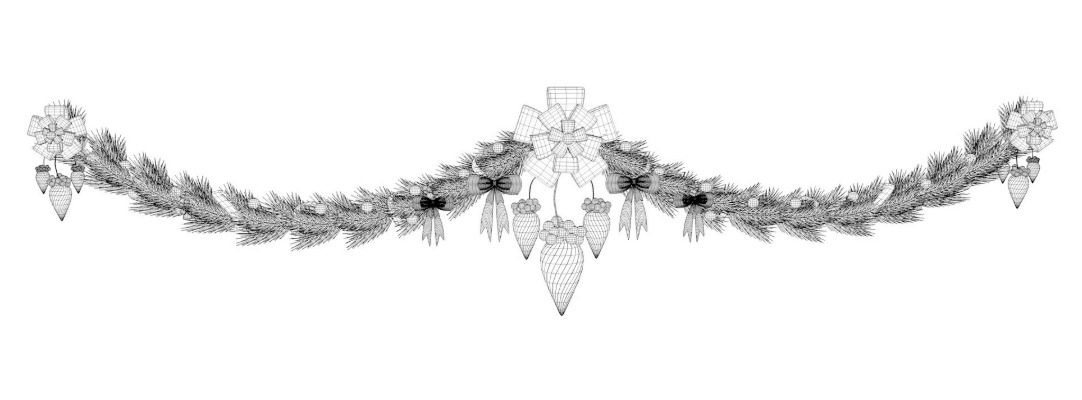 Christmas Wreath collection 3D model_24