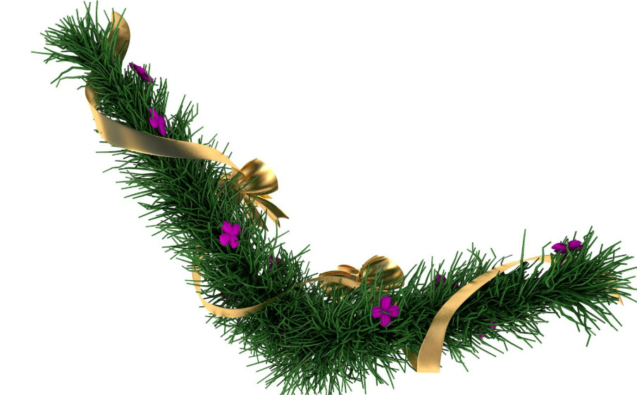 Christmas Wreath collection 3D model_9