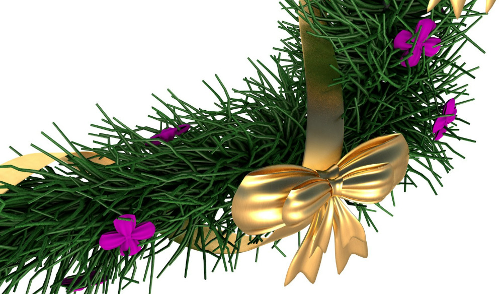 Christmas Wreath collection 3D model_22