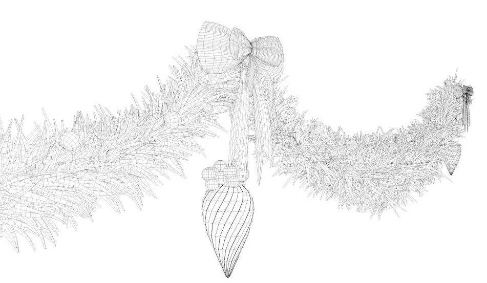 Christmas Wreath collection 3D model_27