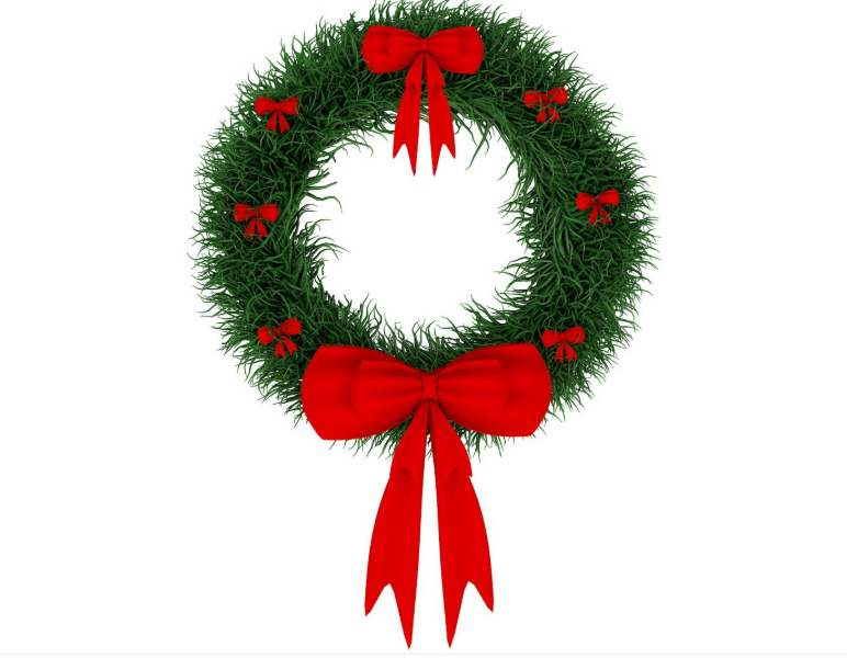 Christmas Wreath collection 3D model_5