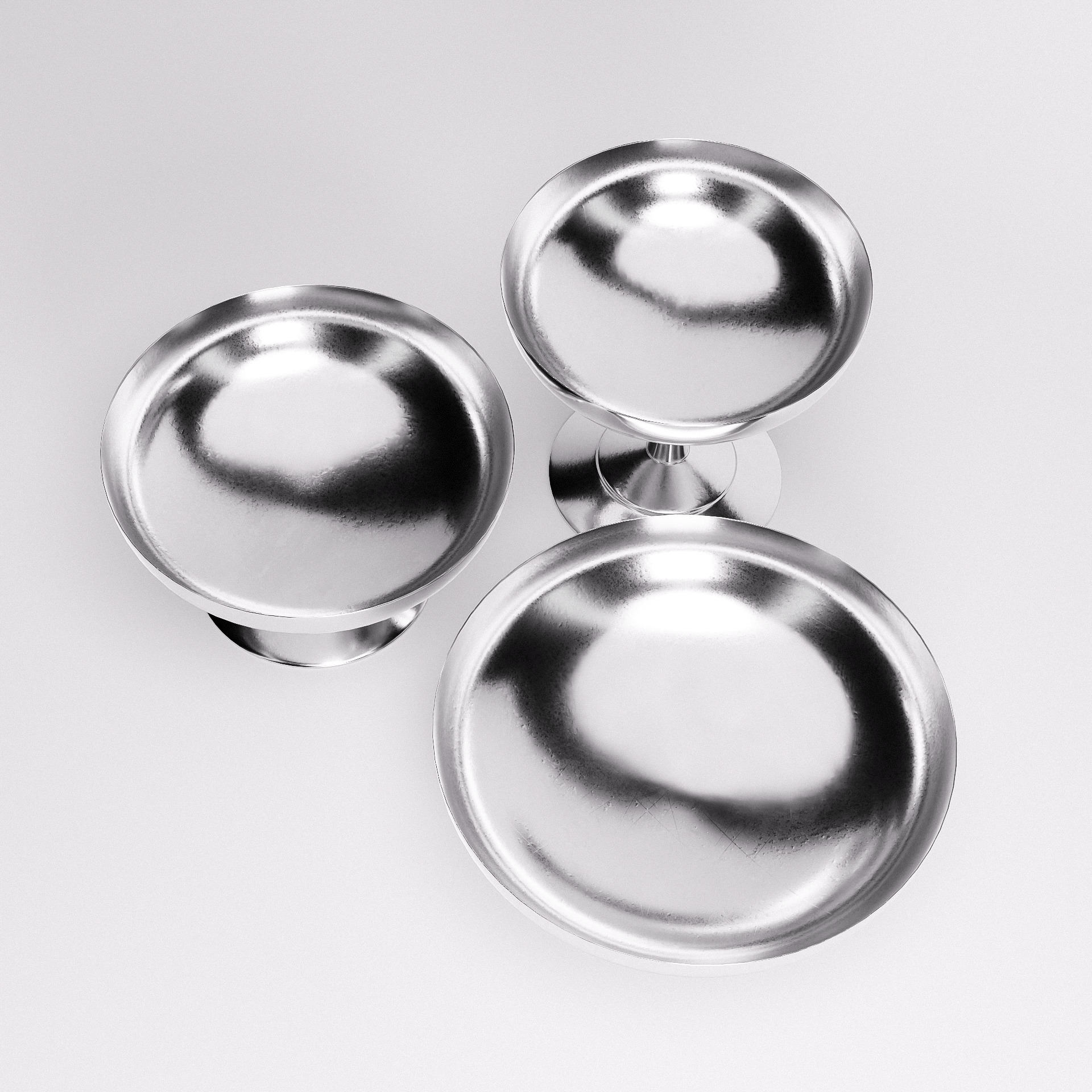 Ice Cups Set Low-poly 3D model_4