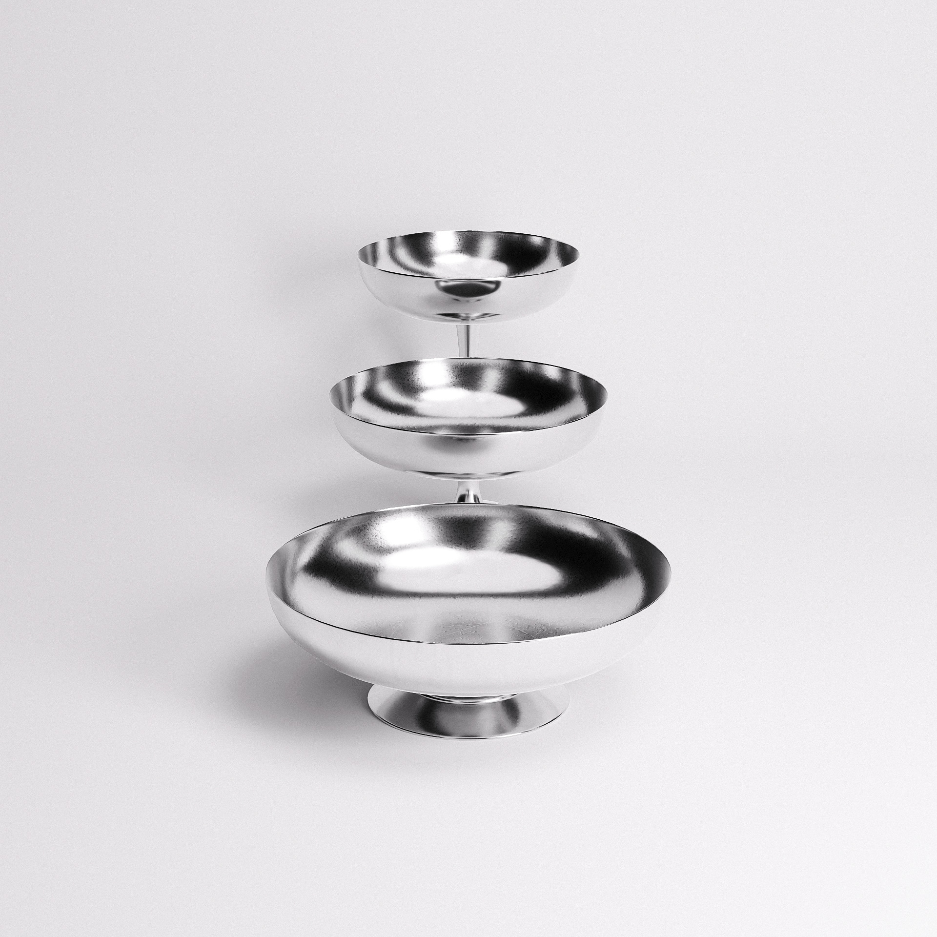 Ice Cups Set Low-poly 3D model_5