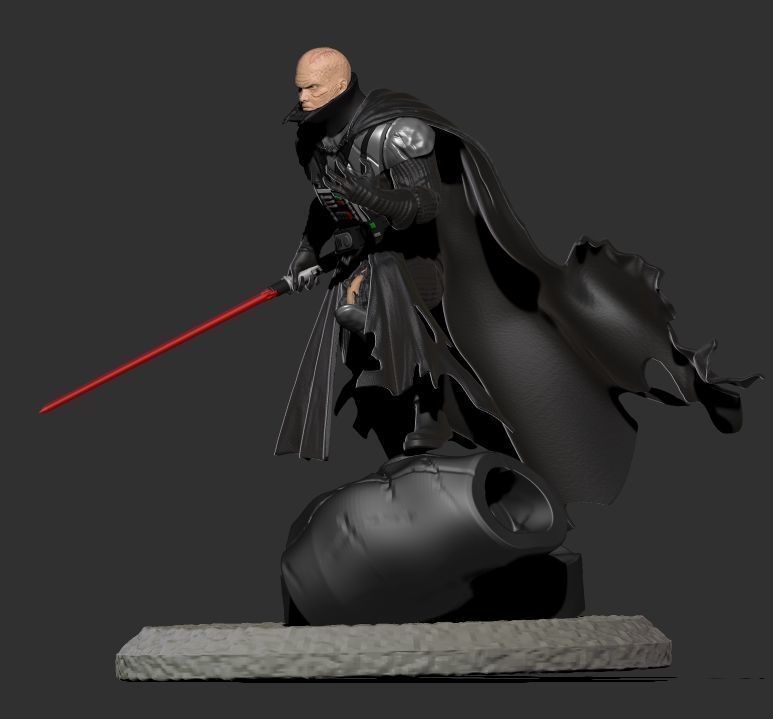 darth vader battle damage 3D print model_3