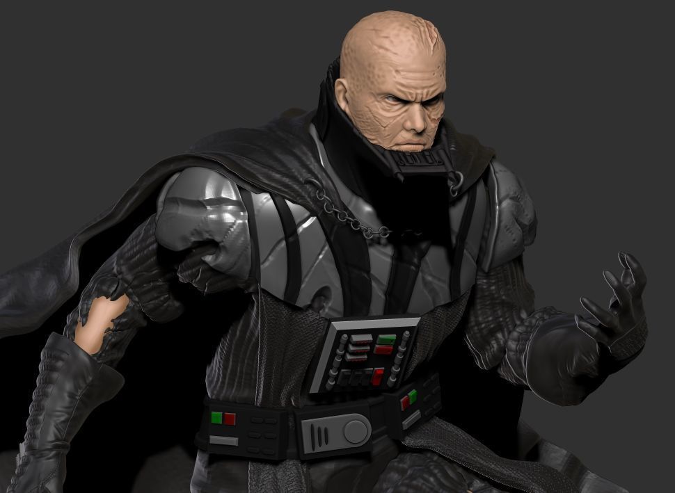 darth vader battle damage 3D print model_1