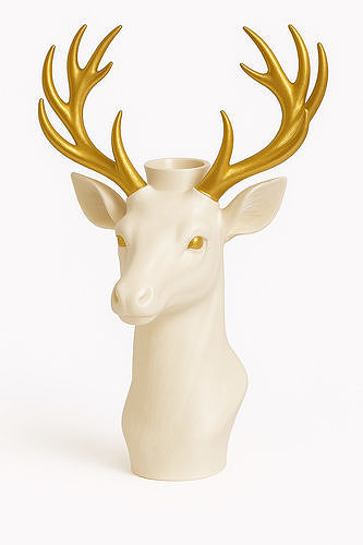 Deer head vase 3D print model