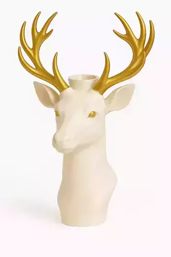Deer head vase