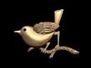 Sparrow Brooch 3D Model Jewelry CAD for 3D Printing 3D print model_1