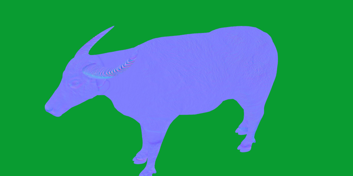 River Buffalo Low-poly 3D model_13