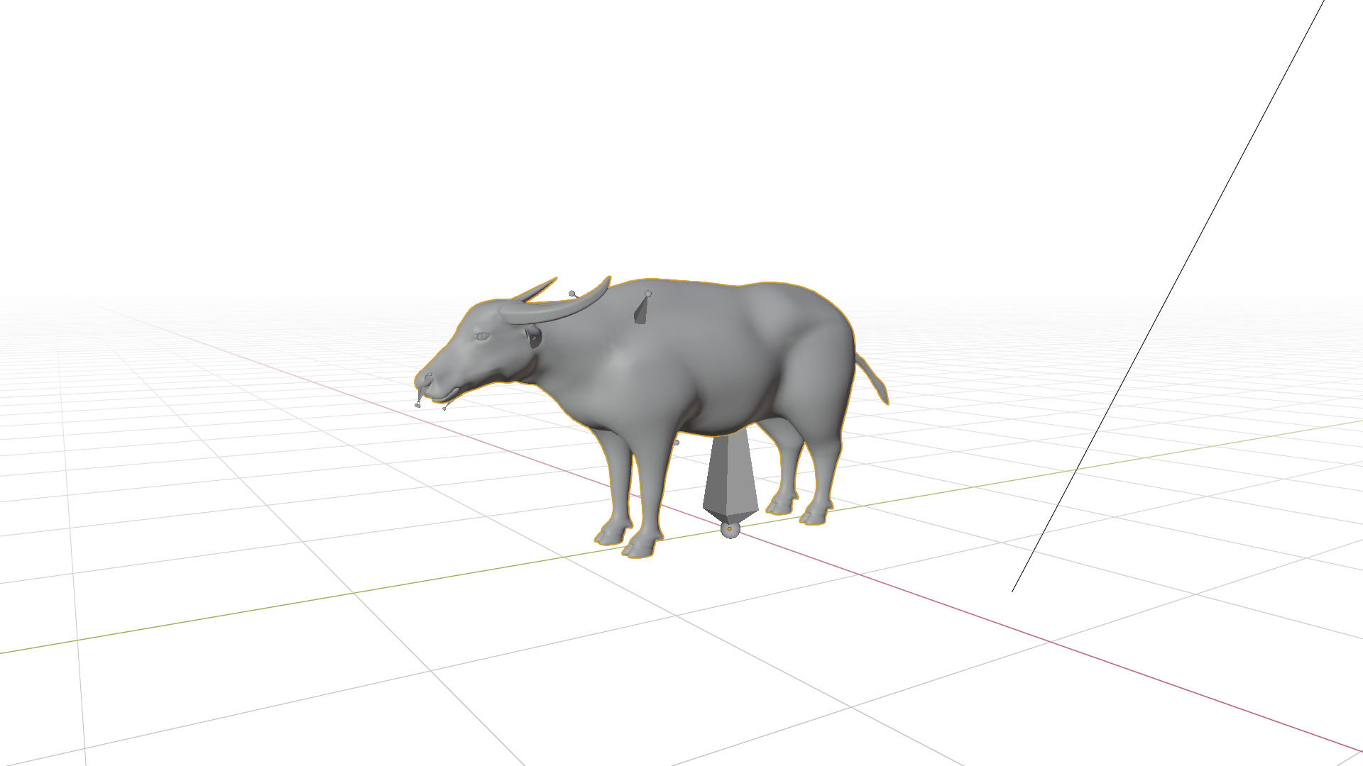 River Buffalo Low-poly 3D model_42