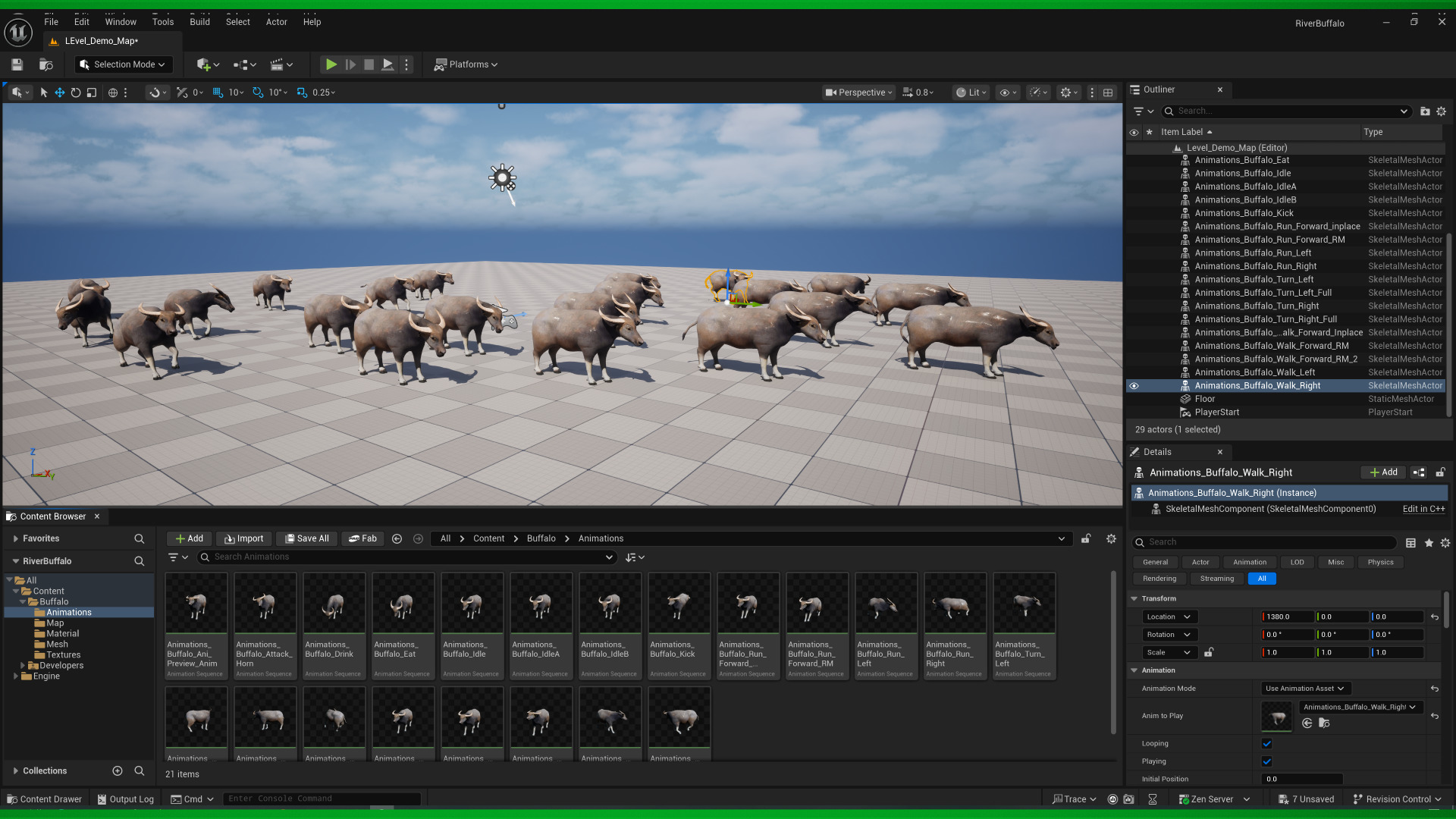 River Buffalo Low-poly 3D model_3