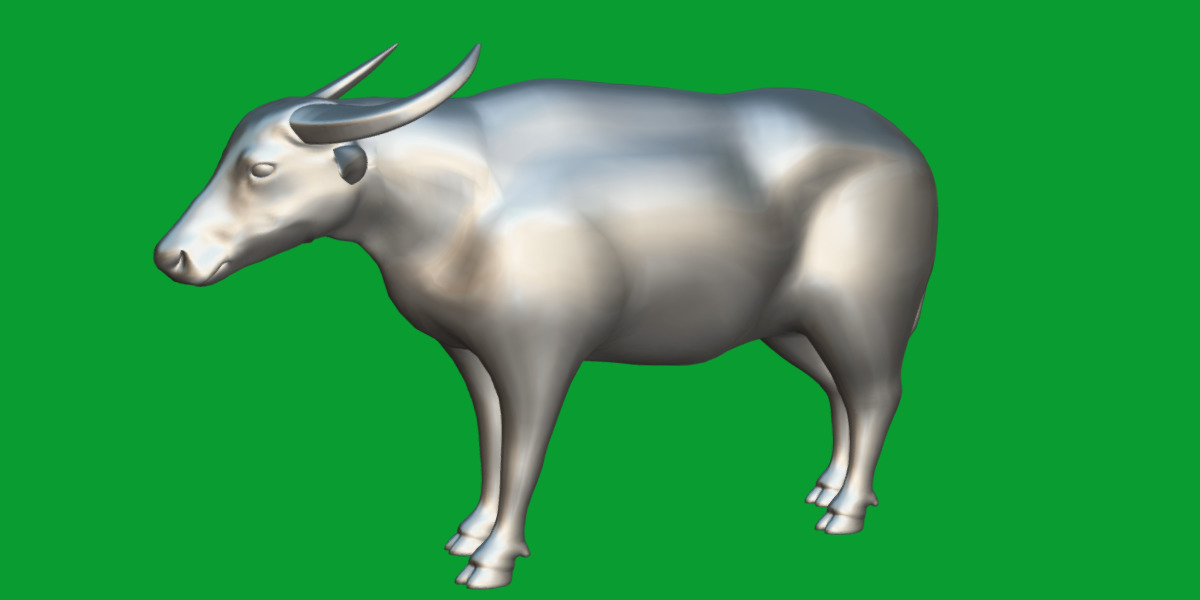 River Buffalo Low-poly 3D model_16