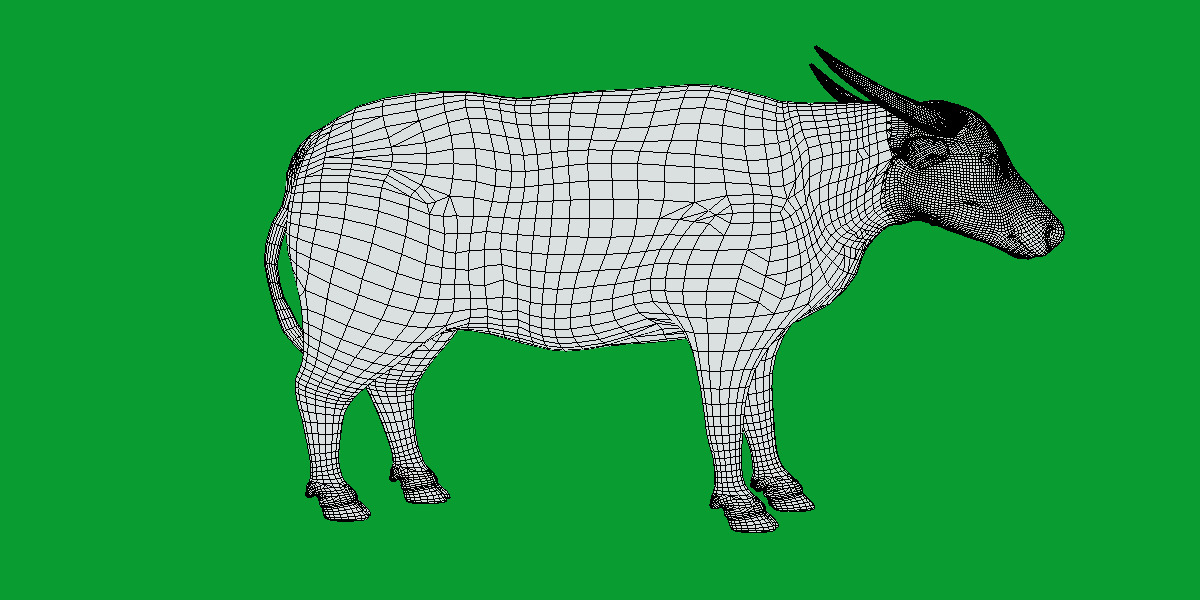 River Buffalo Low-poly 3D model_19