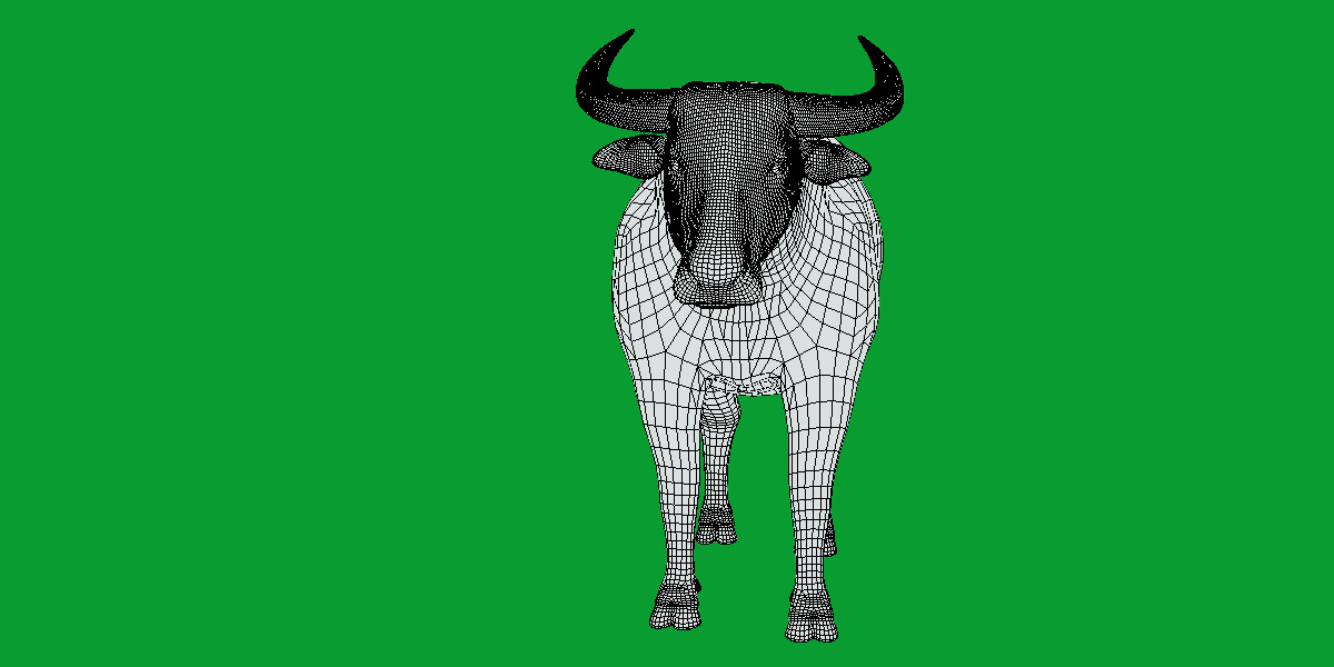 River Buffalo Low-poly 3D model_21