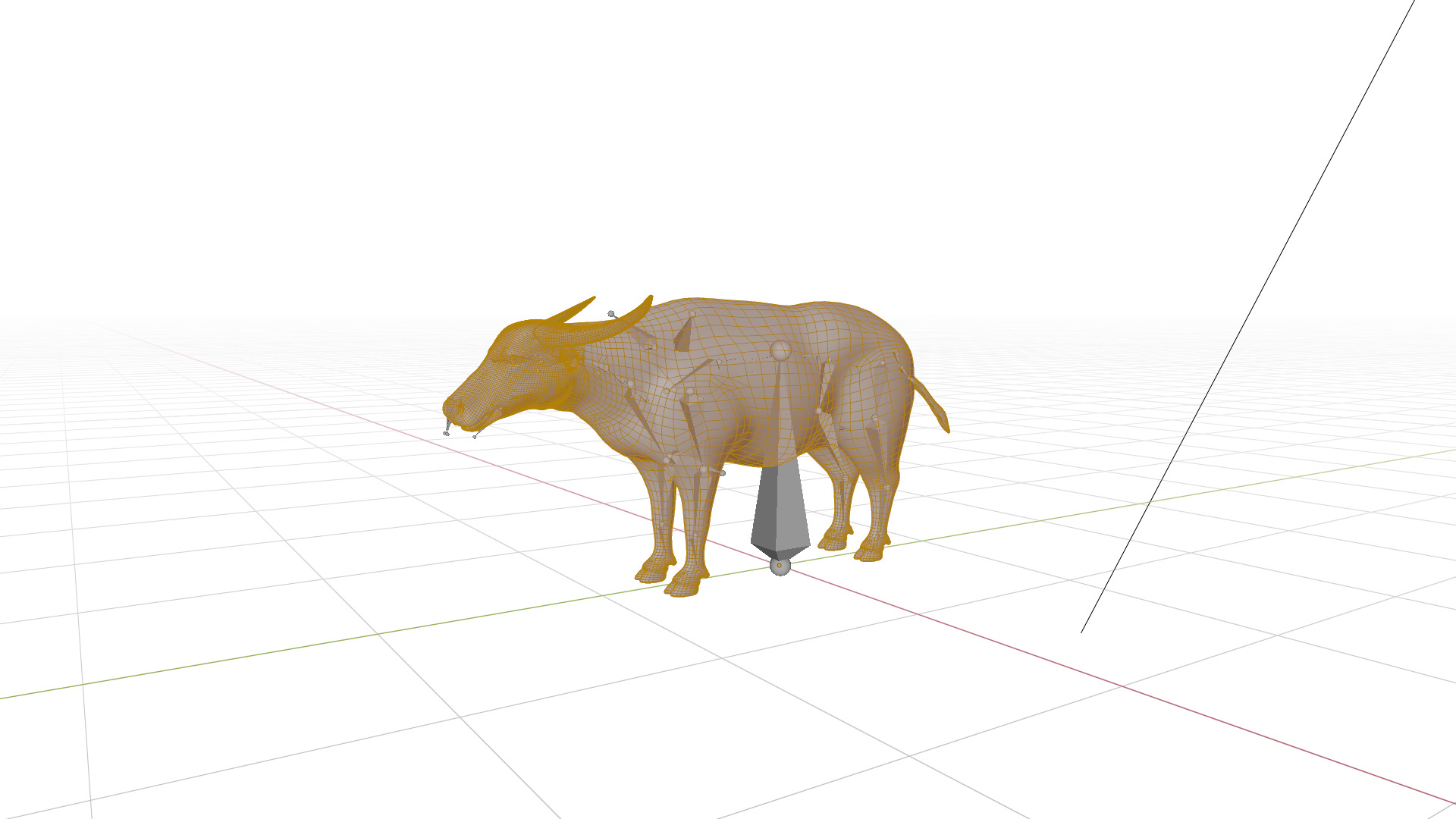 River Buffalo Low-poly 3D model_43