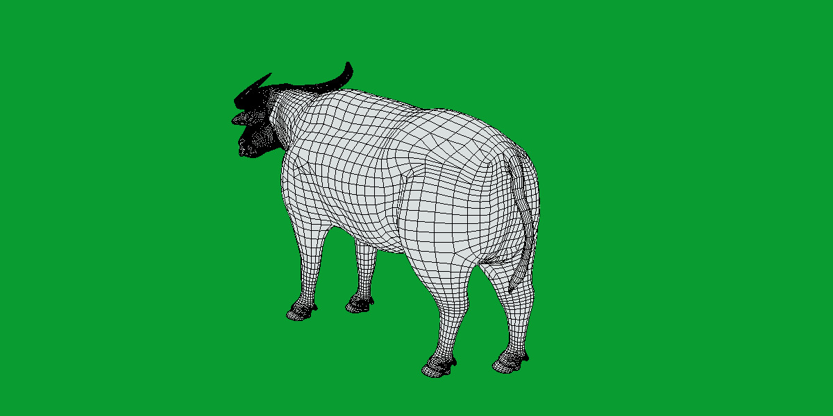 River Buffalo Low-poly 3D model_22