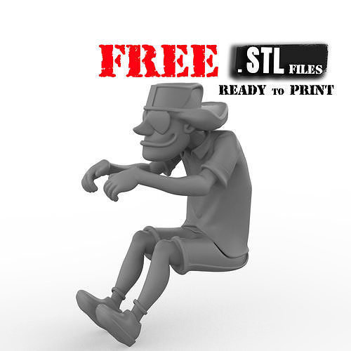 FREE STL The Rebel Driver figure cartoon style  Free 3D print model