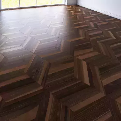 Parquet from hexagonal from rhombus