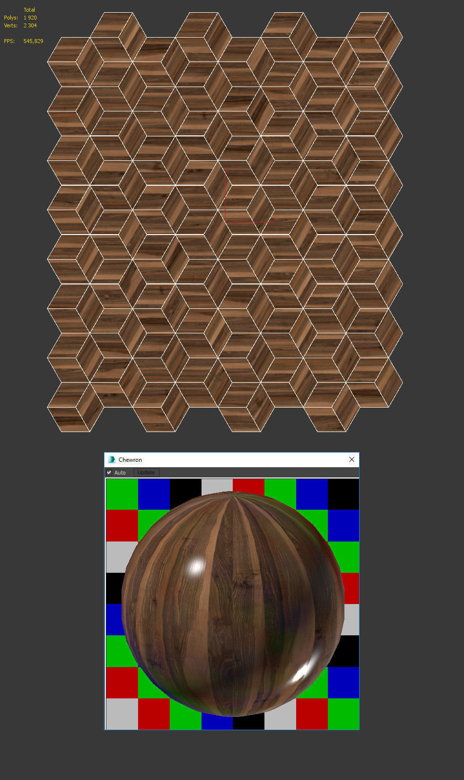 Parquet from hexagonal from rhombus Low-poly 3D model_2