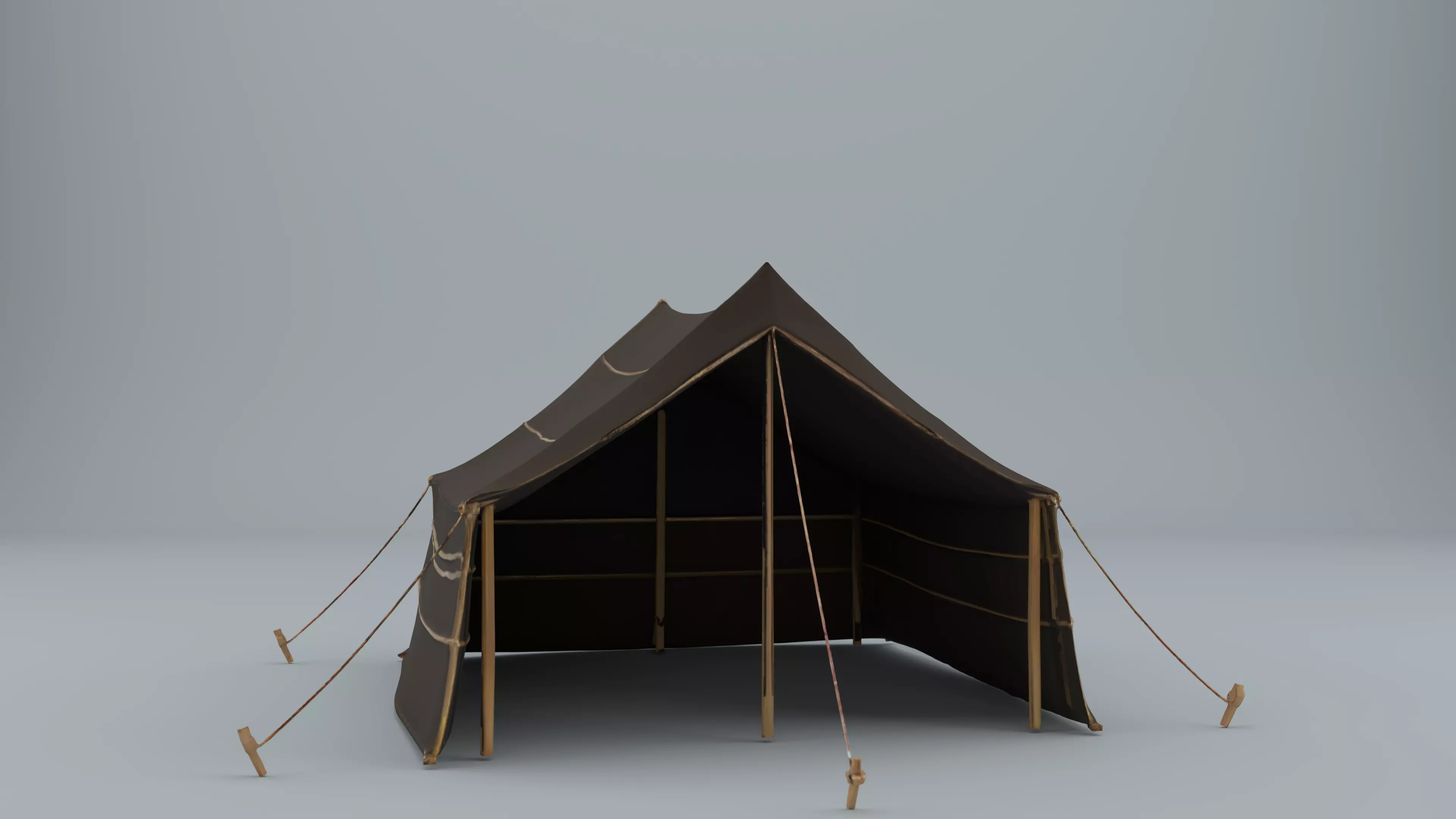 Bedouin Desert Tent Majlis with Camel 3D model_6