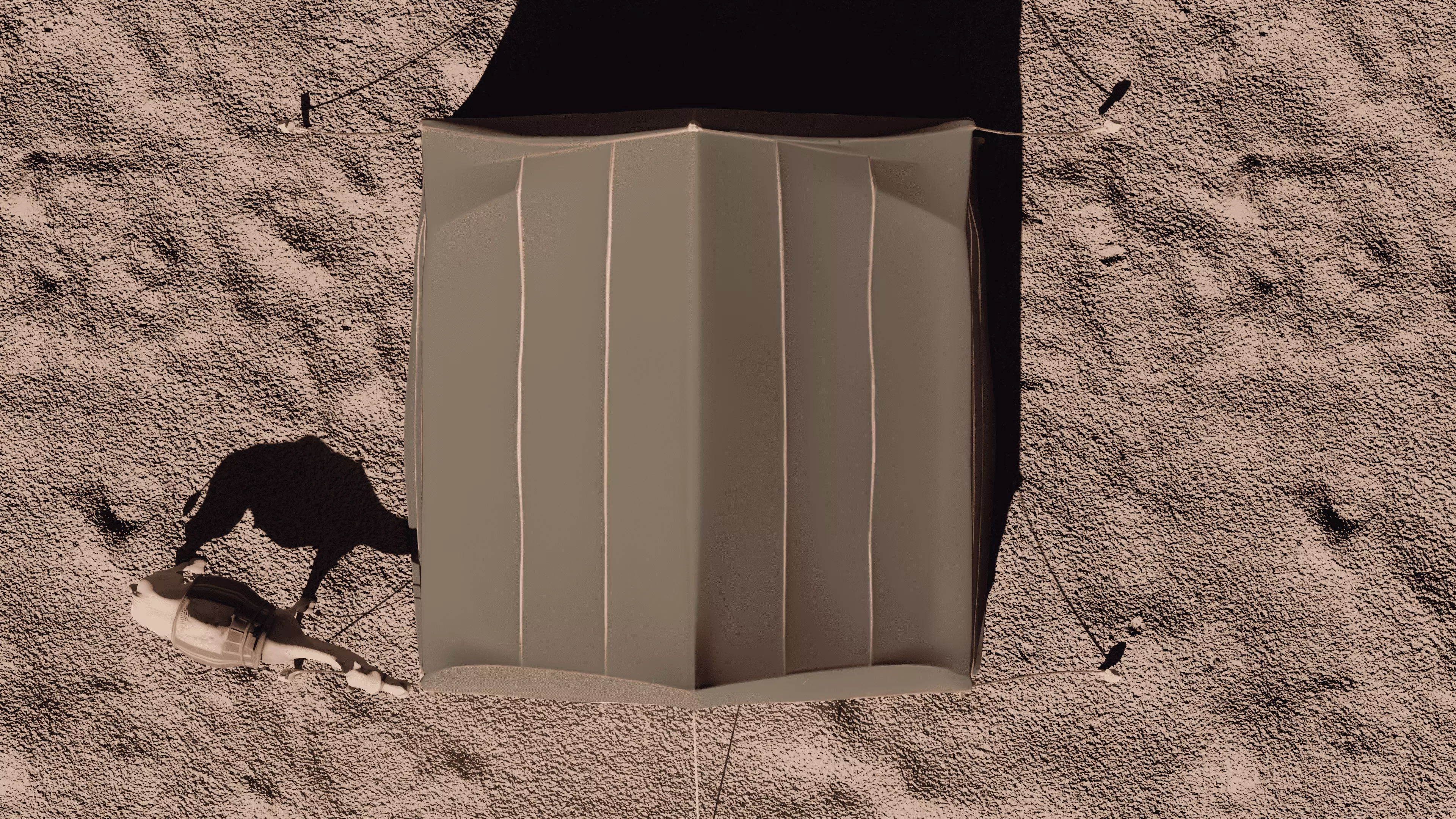 Bedouin Desert Tent Majlis with Camel 3D model_2