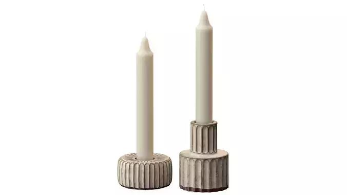 Ceramic Candle and Holders