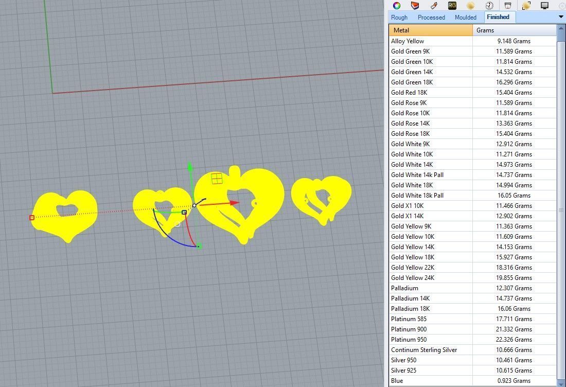 Two tone heart shaped mini set 3D print model_4