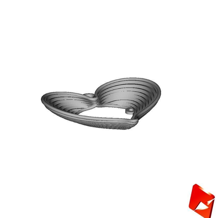 Two tone heart shaped mini set 3D print model_9