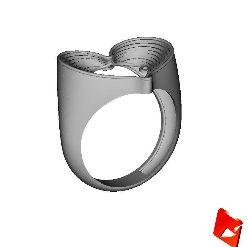 Two tone heart shaped mini set 3D print model_3