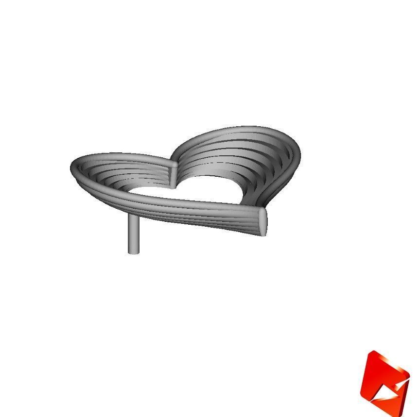 Two tone heart shaped mini set 3D print model_6