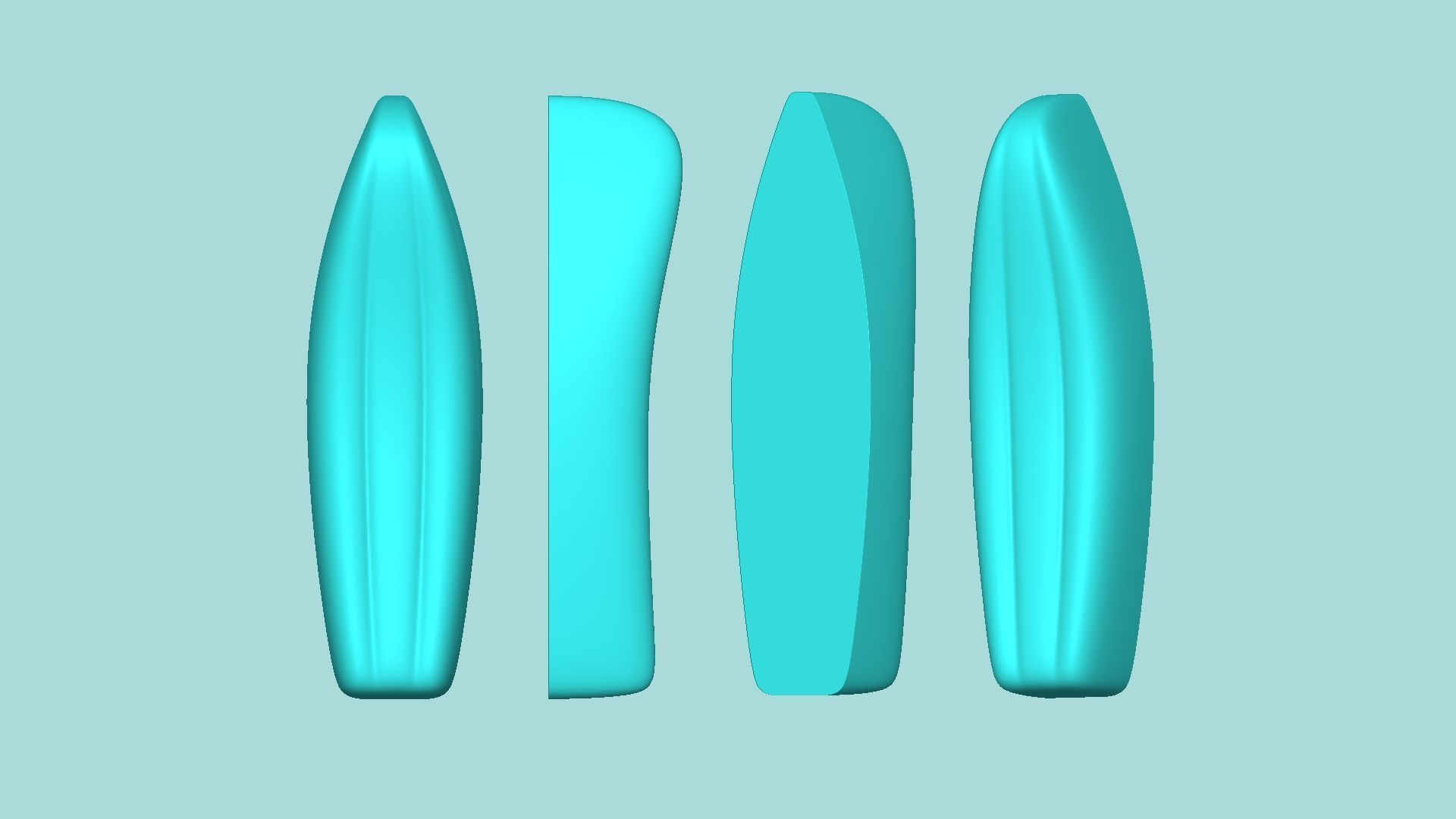 Sunflower Petal 04 - Silicone Mold Maker - Template 3D print model_7
