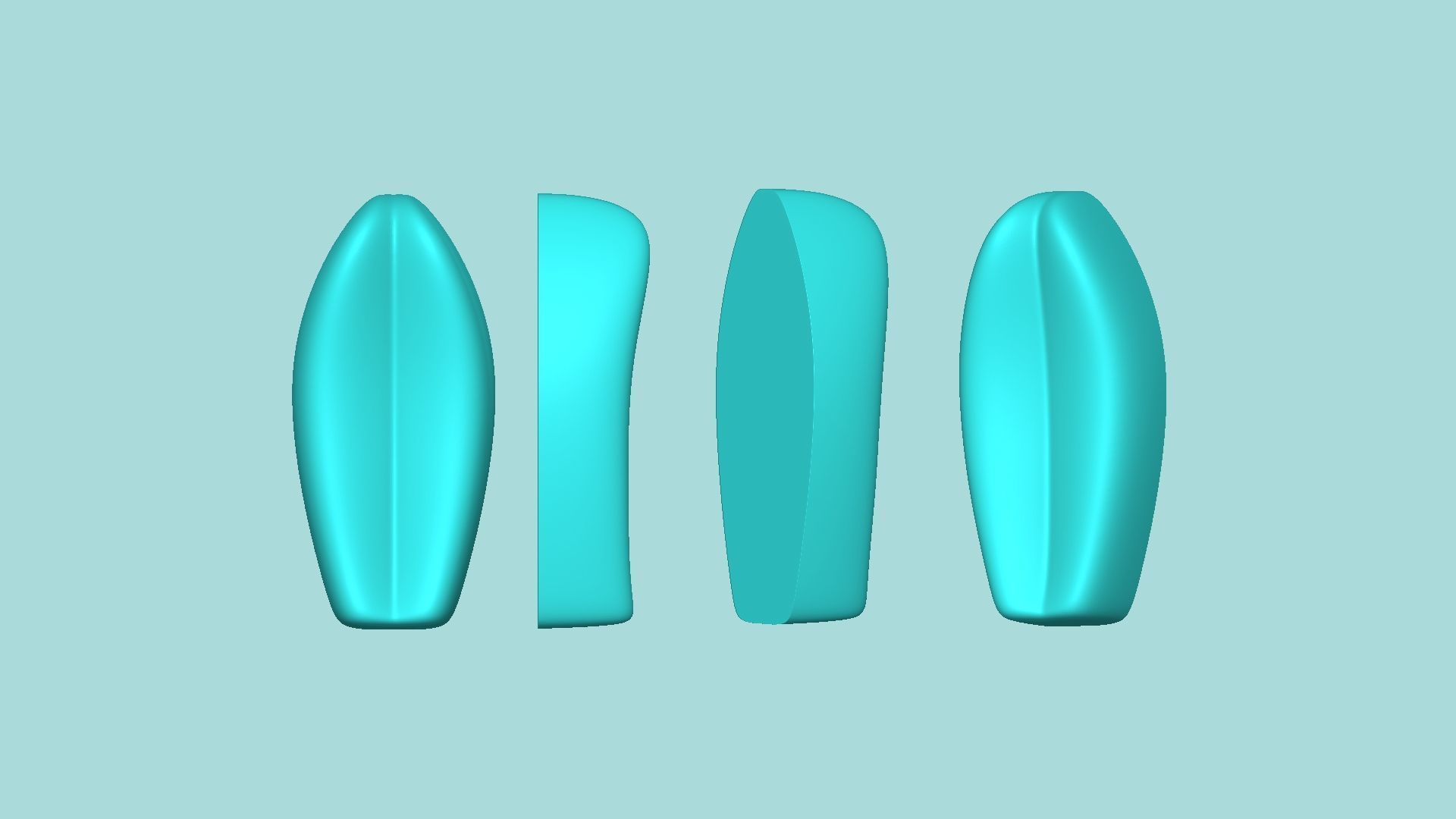 Sunflower Petal 03 - Silicone Mold Maker - Template 3D print model_7