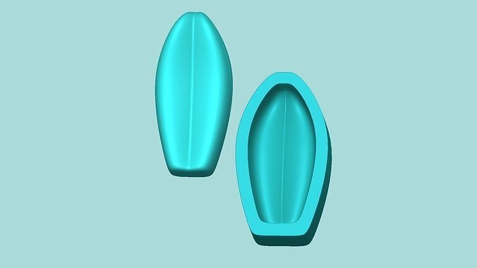 Sunflower Petal 03 - Silicone Mold Maker - Template 3D print model