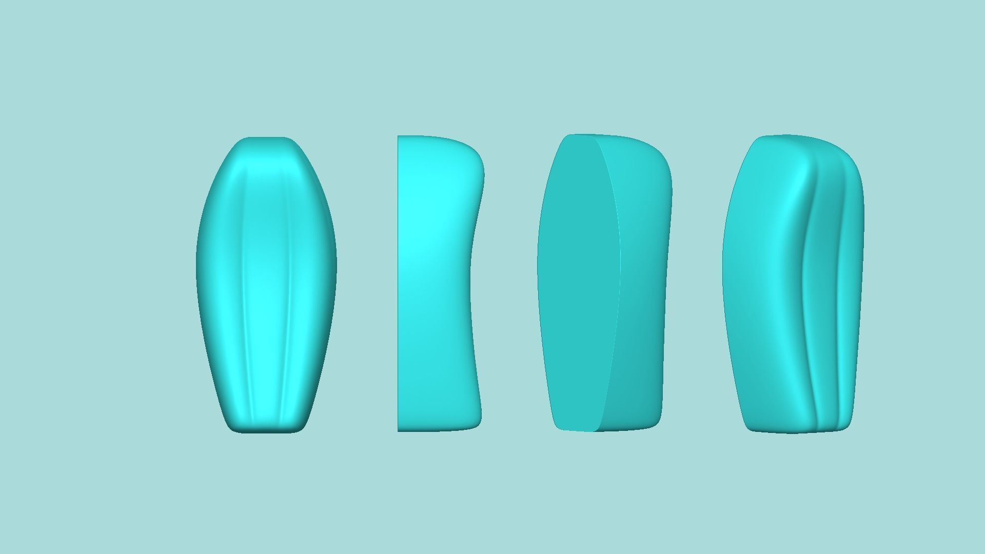 Sunflower Petal 02 - Silicone Mold Maker - Template 3D print model_7