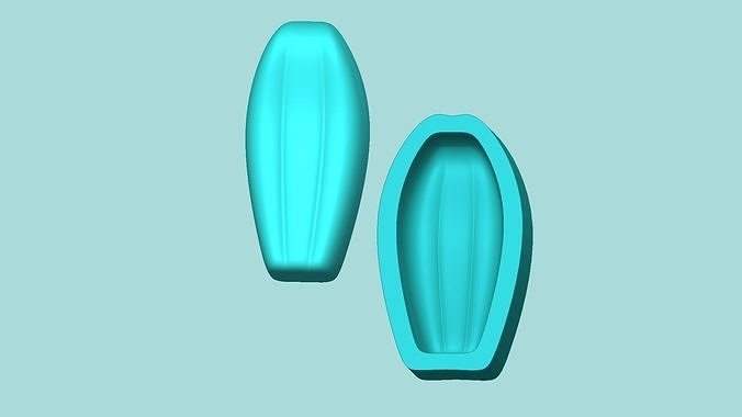Sunflower Petal 02 - Silicone Mold Maker - Template 3D print model