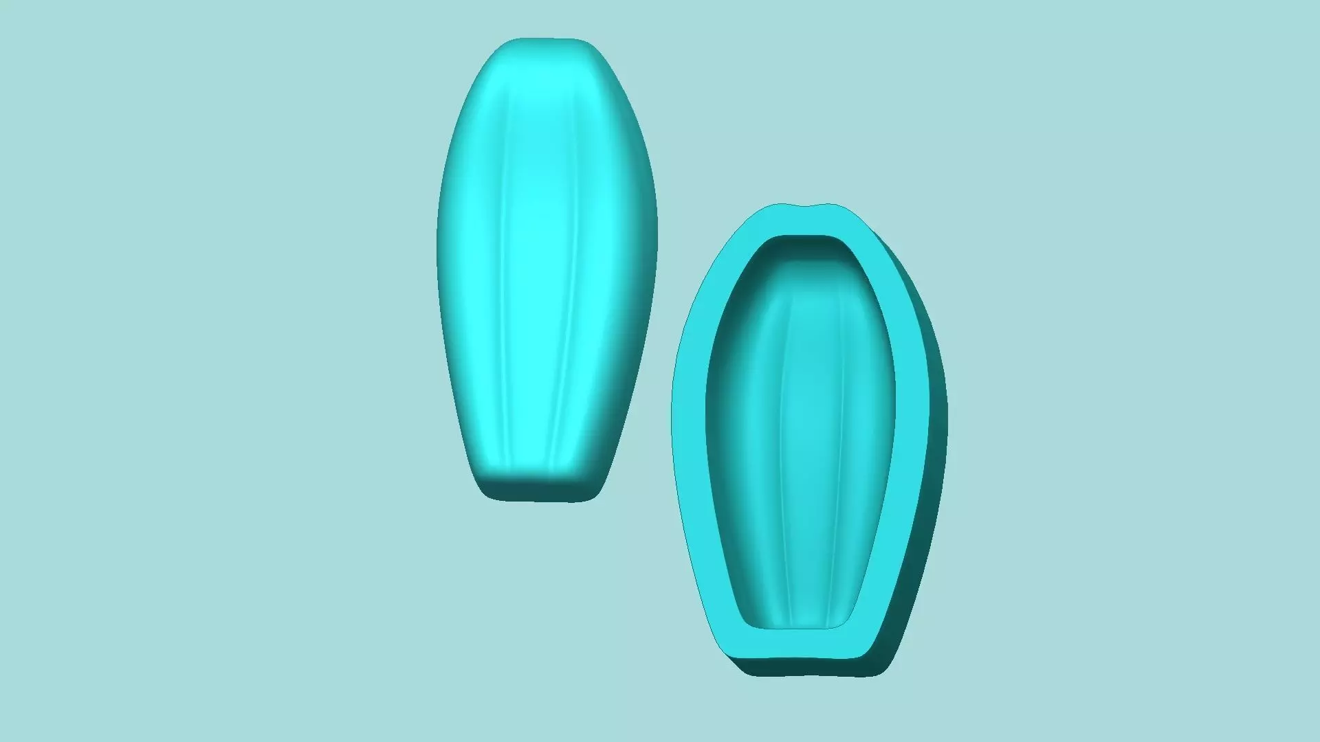 Sunflower Petal 02 - Silicone Mold Maker - Template 3D print model_0