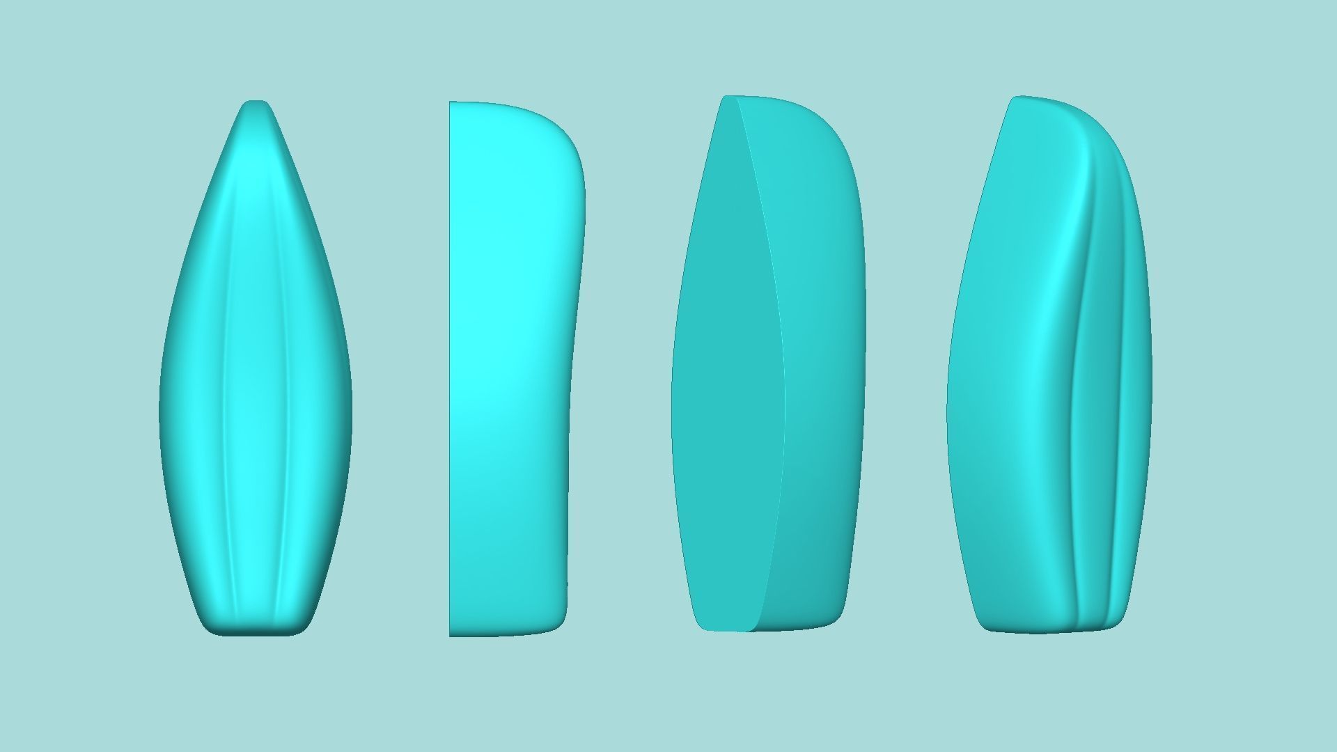 Sunflower Petal 01 - Silicone Mold Maker - Template 3D print model_7