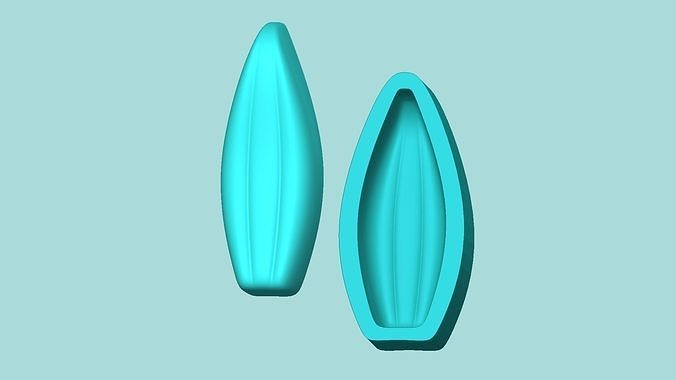 Sunflower Petal 01 - Silicone Mold Maker - Template 3D print model