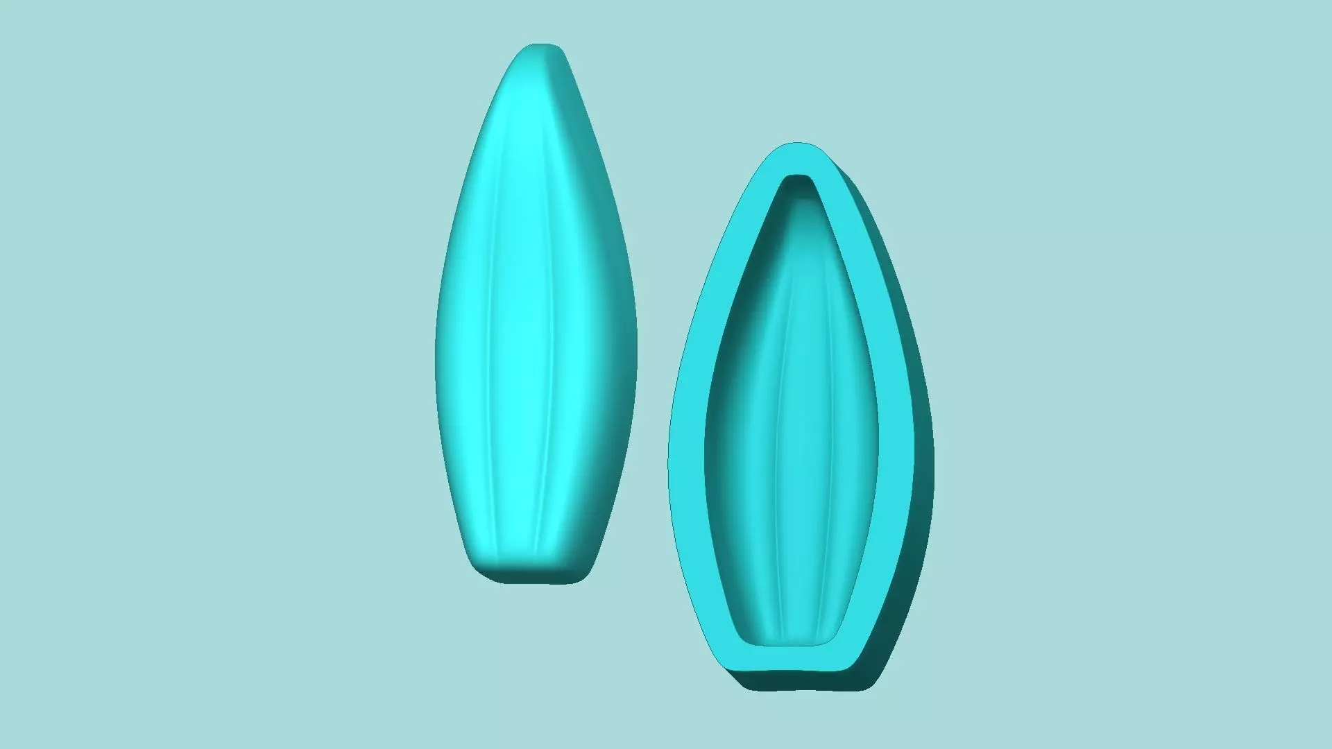 Sunflower Petal 01 - Silicone Mold Maker - Template 3D print model_0