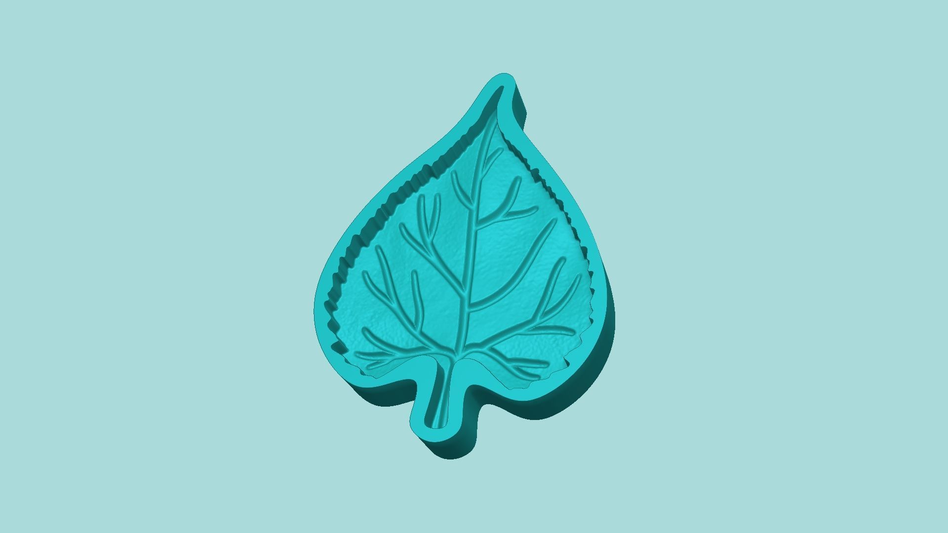 Sunflower Leaf 03 - Silicone Mold Maker - Template 3D print model_4