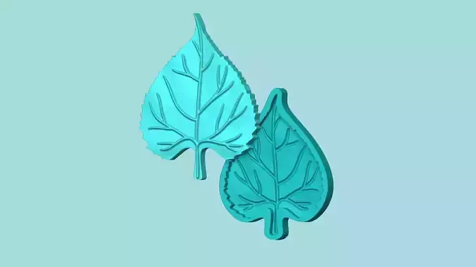 Sunflower Leaf 03 - Silicone Mold Maker - Template 3D print model
