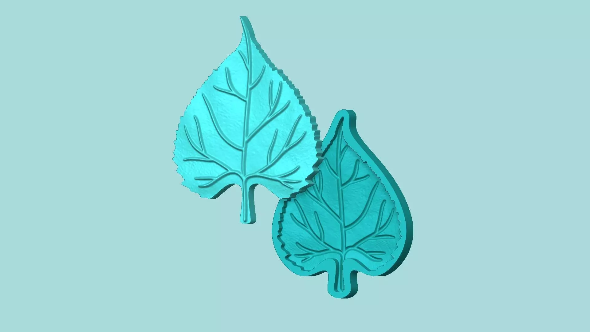Sunflower Leaf 03 - Silicone Mold Maker - Template 3D print model_0