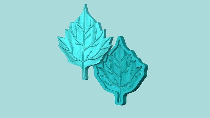 Sunflower Leaf 02 - Silicone Mold Maker - Template 3D print model